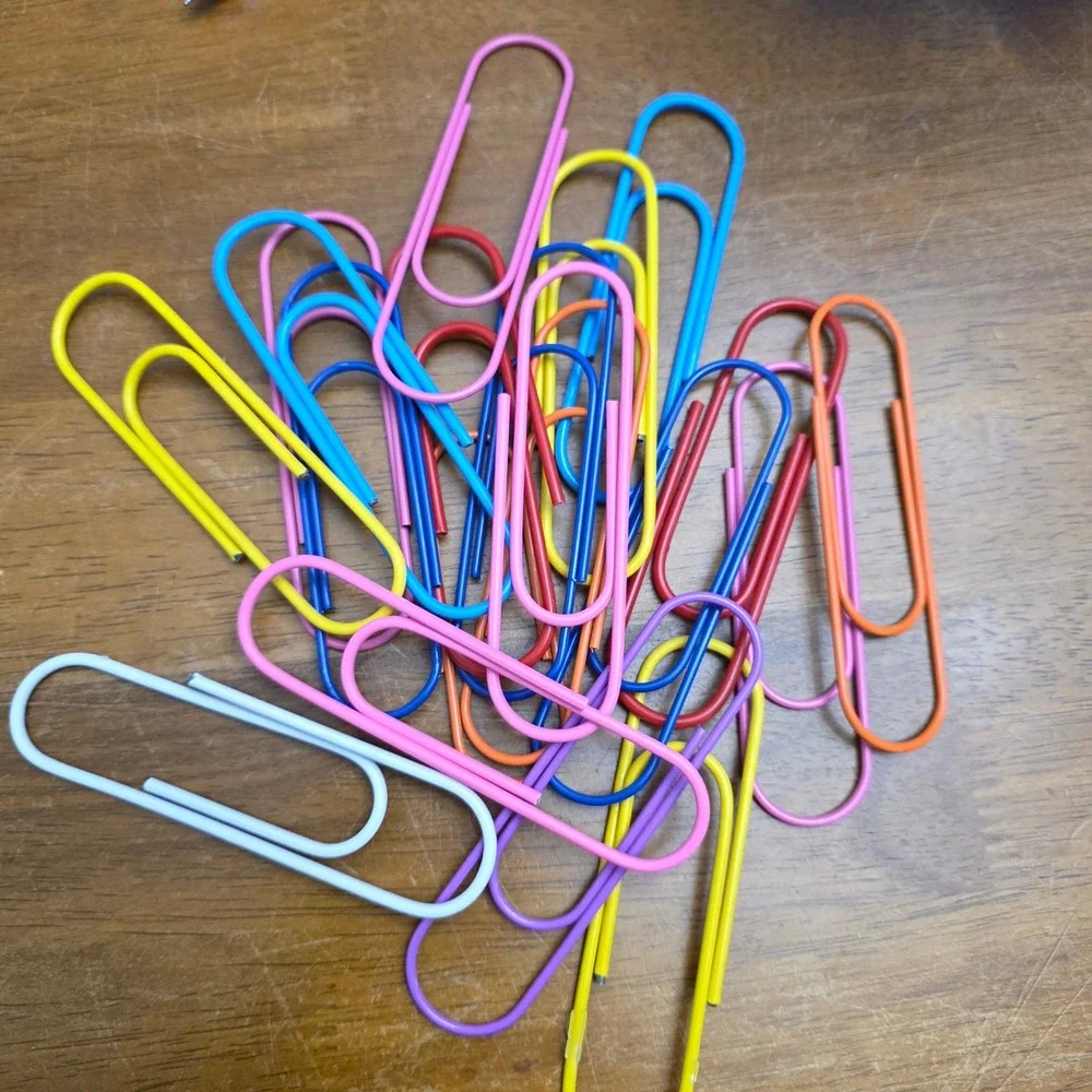 Assorted Jumbo Paper Clips Colorful Assortment 20 Count for Office School Crafts
